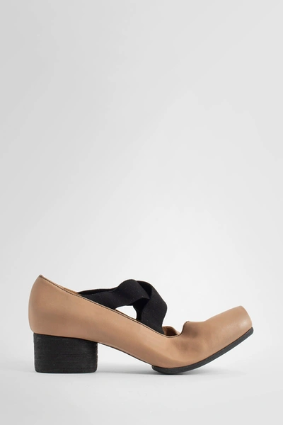 Uma Wang Leather Ballerina In Beige