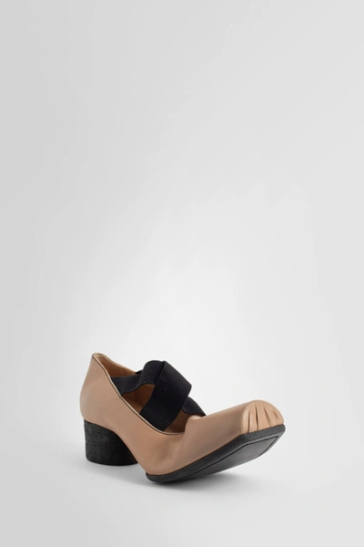 Uma Wang Leather Ballerina In Beige