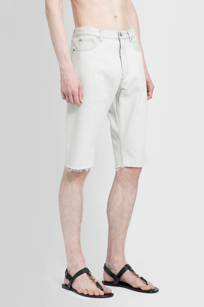 Shop Saint Laurent Man White Shorts