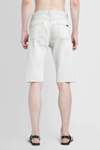 Shop Saint Laurent Man White Shorts