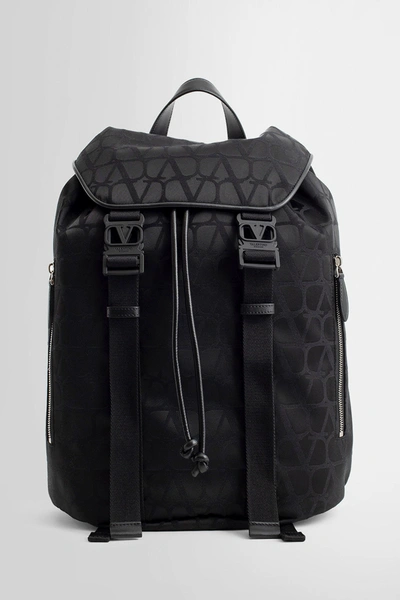 Shop Valentino Man Black Backpacks