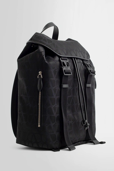 Shop Valentino Man Black Backpacks