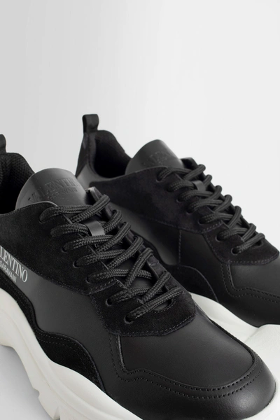 Shop Valentino Man Black Sneakers
