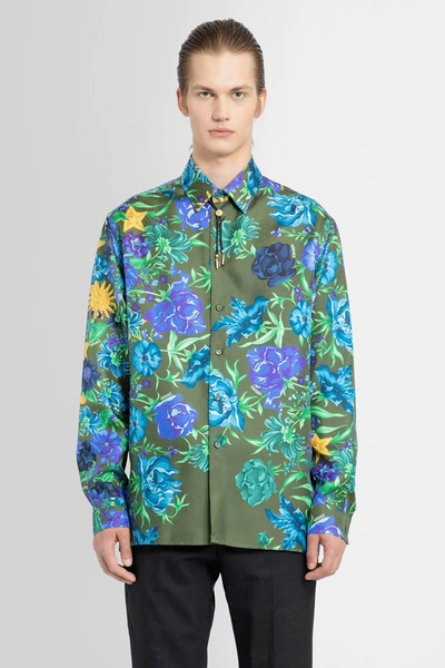 Shop Versace Man Multicolor Shirts