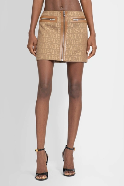 Shop Versace Woman Brown Skirts