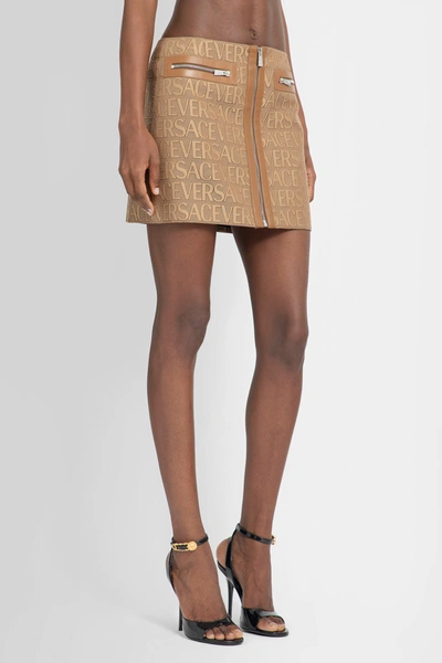 Shop Versace Woman Brown Skirts