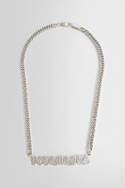Shop Vetements Man Silver Necklaces