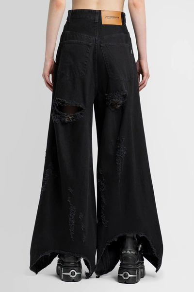 Shop Vetements Woman Black Jeans