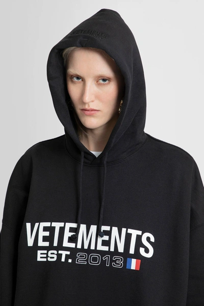 Shop Vetements Woman Black Sweatshirts