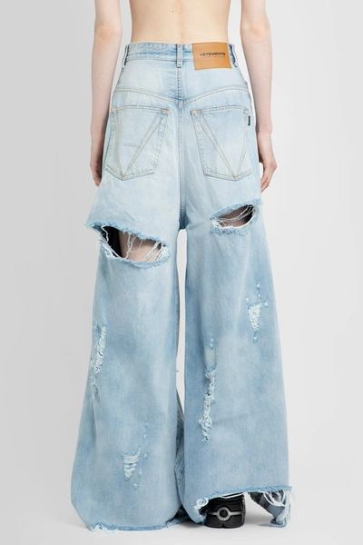 Shop Vetements Woman Blue Jeans