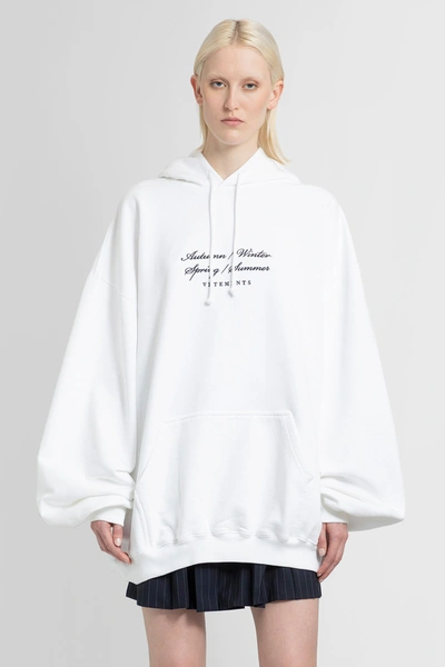 Shop Vetements Woman White Sweatshirts