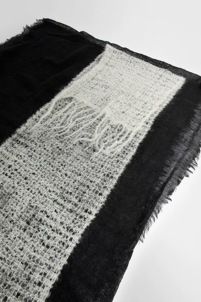 Shop Yohji Yamamoto Woman Black&white Scarves