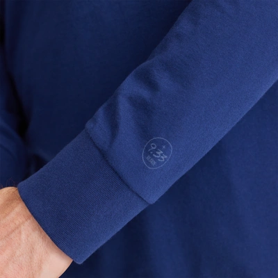 Shop Allbirds Men's Organic Cotton Long Sleeve Tee In Logo - Deep Navy