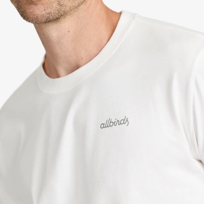 Shop Allbirds Men's Organic Cotton Long Sleeve Tee In Logo - Blizzard