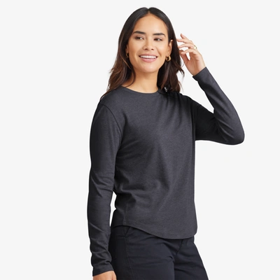 Shop Allbirds Women's Soft Merino Long Sleeve Tee In Black