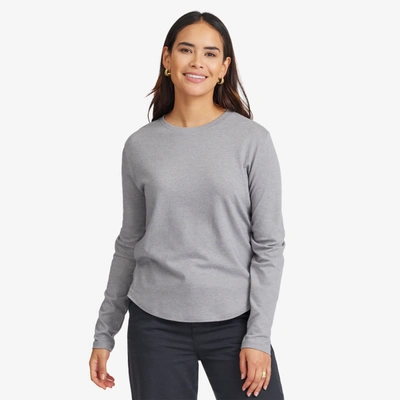 Shop Allbirds Women's Soft Merino Long Sleeve Tee In Medium Grey