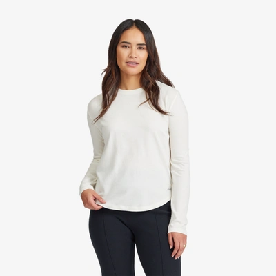 Shop Allbirds Women's Soft Merino Long Sleeve Tee In White