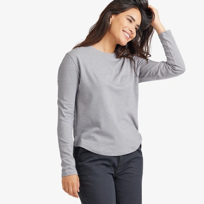 Shop Allbirds Women's Soft Merino Long Sleeve Tee In Medium Grey