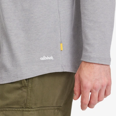 Shop Allbirds Men's Soft Merino Long Sleeve Tee In Medium Grey