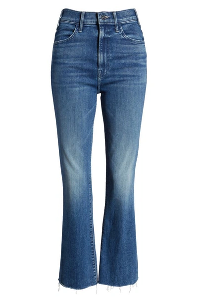 Shop Mother The Hustler Fray Ankle Bootcut Jeans In Wish On A Star