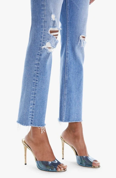 Shop Mother The Tripper Ripped High Waist Fray Hem Ankle Jeans In Play Like A Pirate