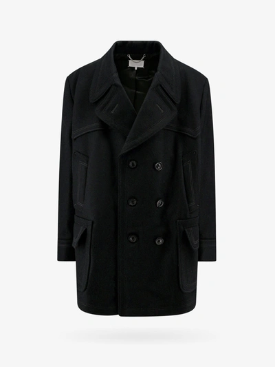 Shop Maison Margiela Coat In Black