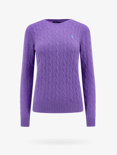 Shop Polo Ralph Lauren Sweater In Purple