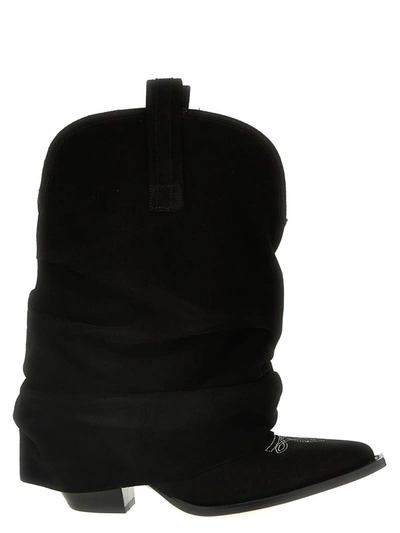Shop R13 'chunky Cowboy' Boots In Black