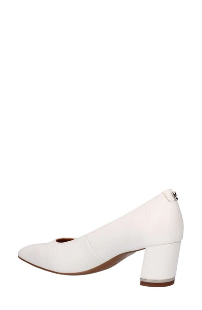 J. Reneé Olivienne Snakeskin Embossed Pump In White
