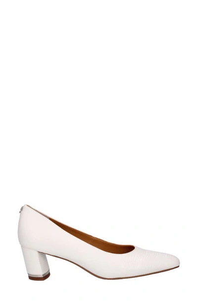 J. Reneé Olivienne Snakeskin Embossed Pump In White