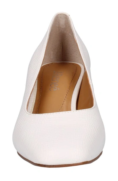J. Reneé Olivienne Snakeskin Embossed Pump In White