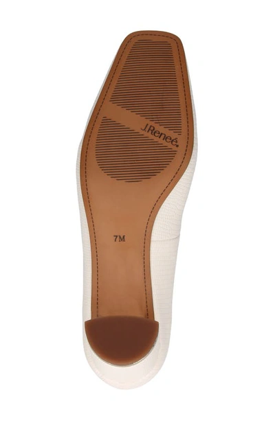 J. Reneé Olivienne Snakeskin Embossed Pump In White