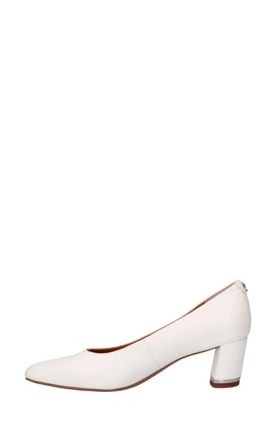 J. Reneé Olivienne Snakeskin Embossed Pump In White