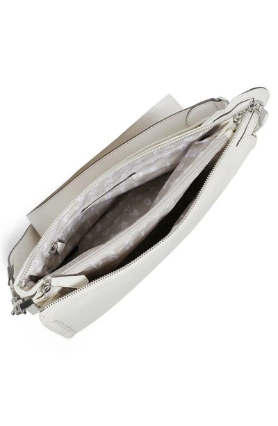Aimee Kestenberg Famous Leather Large Crossbody Bag In Vanilla Ice W/ Shiny