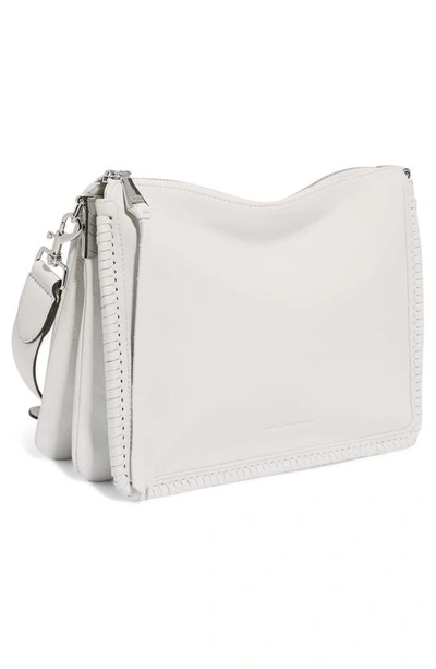 Aimee Kestenberg Famous Leather Large Crossbody Bag In Vanilla Ice W/ Shiny