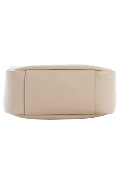 Saint Laurent Le 5 A 7 Small Ysl Hobo Bag In Smooth Supple Leather In Sea Salt