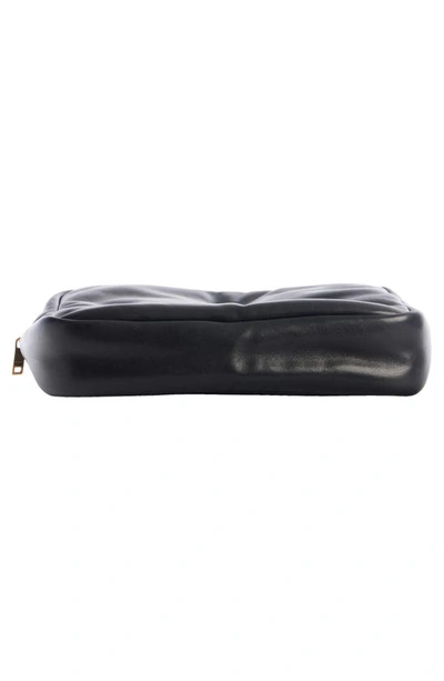 Shop Saint Laurent Cassandre Baby Leather Pouch In Nero