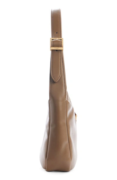 Shop Saint Laurent Le 5 À 7 Padded Leather Hobo Bag In Dark Peanut