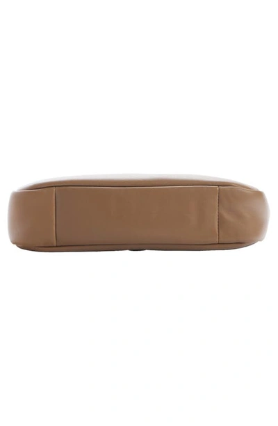 Saint Laurent Le 5 A 7 Padded Leather Shoulder Bag In Dark Peanut
