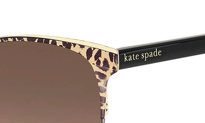 Shop Kate Spade Izara 57mm Gradient Cat Eye Sunglasses In Pattern Black/ Brown Gradient