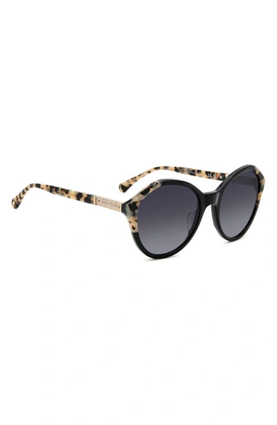 Shop Kate Spade Jezebel 54mm Gradient Round Sunglasses In Black/ Grey Shaded