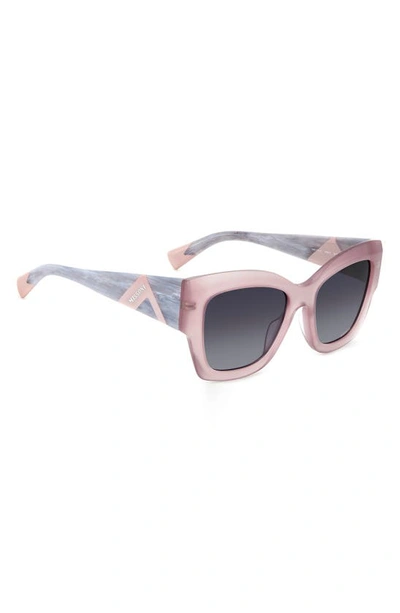 Shop Missoni 53mm Square Sunglasses In Grey Pink/ Grey Shaded
