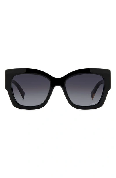 Shop Missoni 53mm Square Sunglasses In Black/ Grey Shaded
