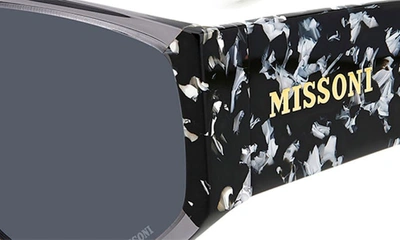 Shop Missoni 61mm Flat Top Sunglasses In Grey Mirror Black/ Grey