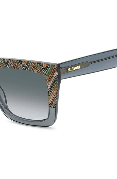 Shop Missoni 55mm Square Sunglasses In Grey Pattern Green/ Grey