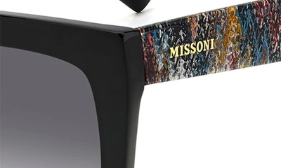 Shop Missoni 55mm Square Sunglasses In Black/ Grey Shaded