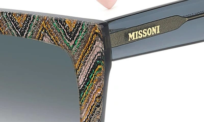 Shop Missoni 55mm Square Sunglasses In Grey Pattern Green/ Grey