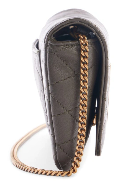 Shop Saint Laurent Gaby Quilted Leather Crossbody Phone Pouch In Light Musk