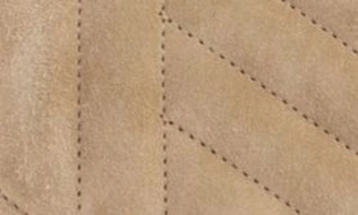 Shop Saint Laurent Small Envelope Suede Crossbody Bag In Matt Gold