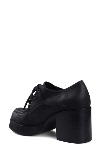 Shop Ziginy Funk Platform Derby In Black Leather